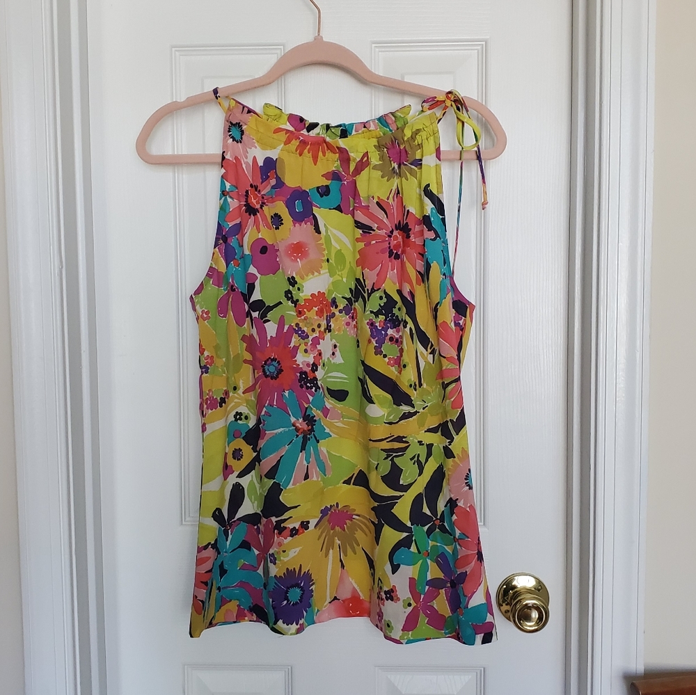 Trina Turk Floral Silk Blouse